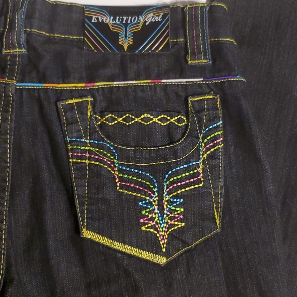 Retro Evolution Girl Stitched Jeans - Size 7/8